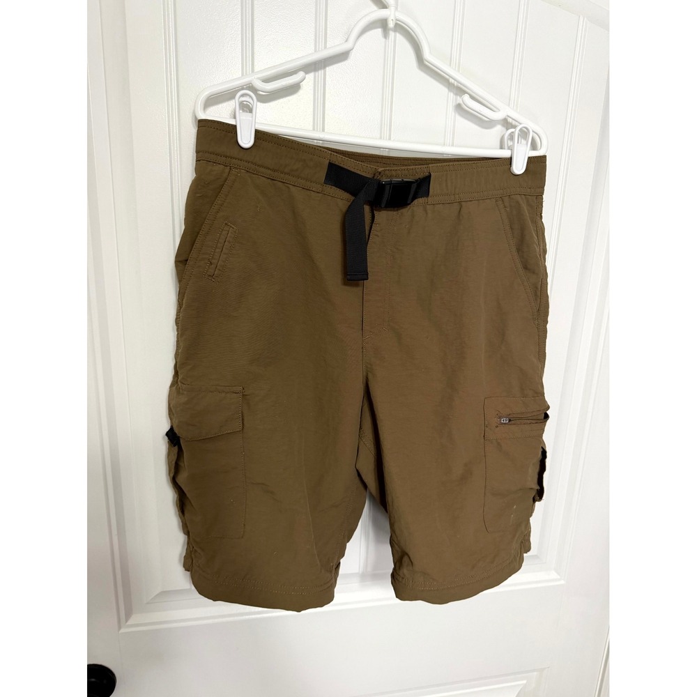 NordicTrack Cargo Shorts Mens 34 Brown Hiking Utility Belted 6164